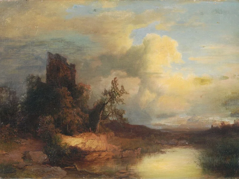 1817-Julius Hermann Kummer - Paesaggio